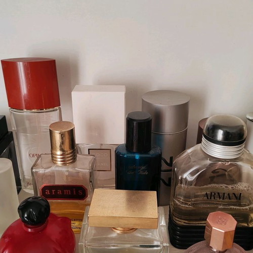 Perfume bottle collection used, empty, 24 pieces