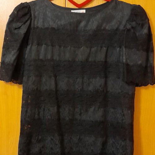 Black blouse with lace