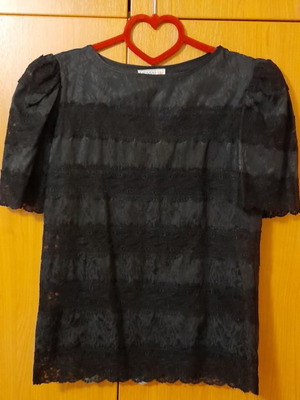 Black blouse with lace