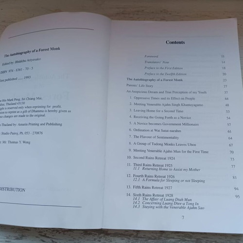 The Autobiography of a Forest Monk used English book