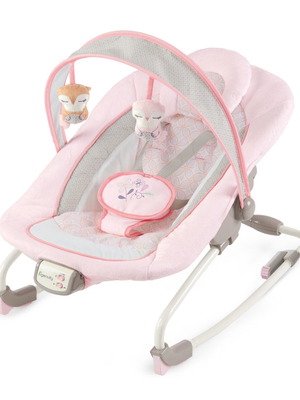 Ingenuity Rock ’N Soothe Rocker used, Audrey pink design