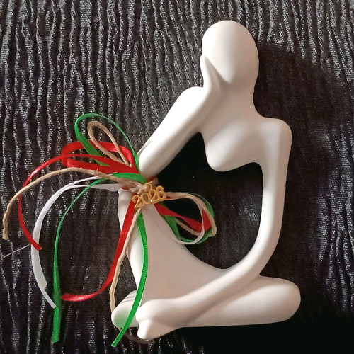 Porcelain lucky charm handmade, new