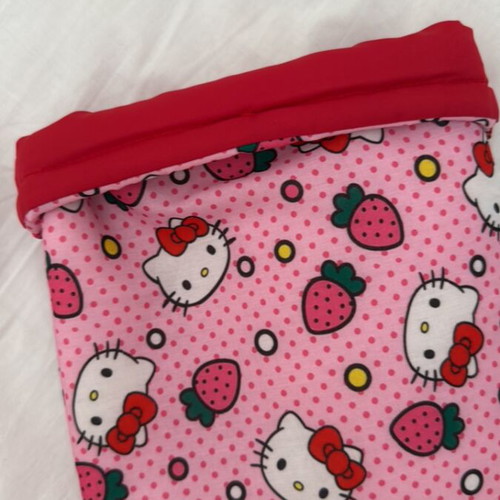 Handmade booksleeve with soft lining and button closure