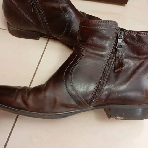 Δερμάτινα μποτάκια Airstep μεταχειρισμένα, καφέ, μέγεθος 45