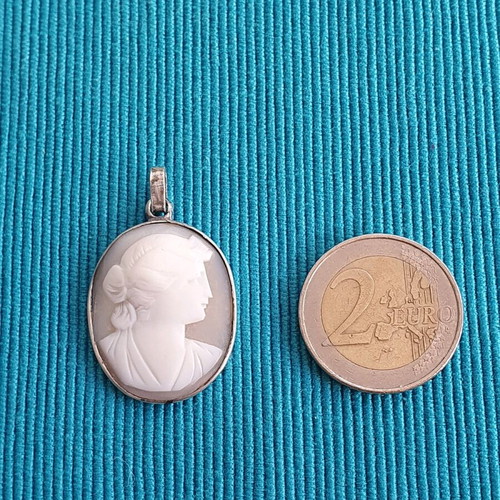Cameo old silver pendant used (800, 925)