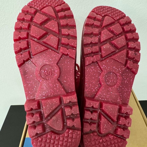 Mayoral children's red glitter rain boots like new, size 34
