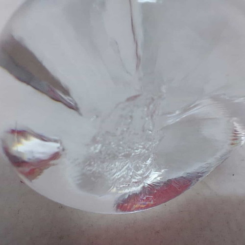Set of 3 crystal decorative swan figures used