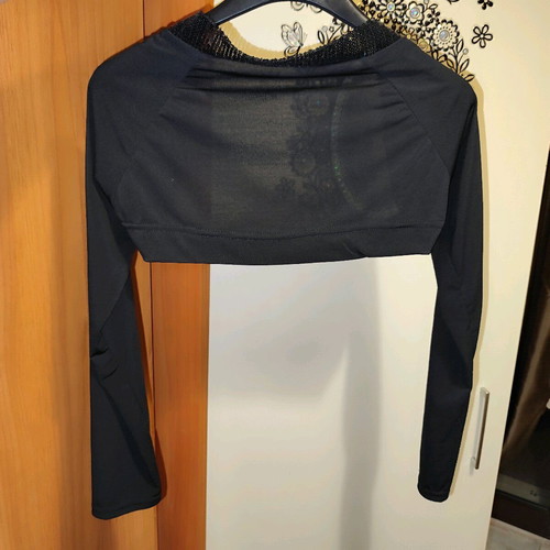 Women's tanktop with bolero twin set new, black with sequins