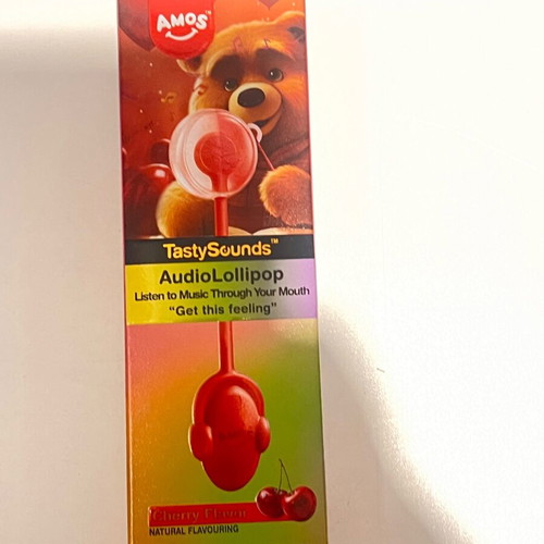 Amos Tasty Sounds Lollipop cherry flavor new