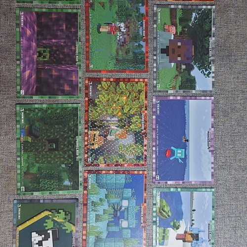 Lot of 13 Panini Minecraft Create, Explore, Survive 2023 cards new