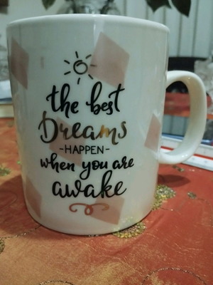 Large White Ceramic Mug 600 ml like new