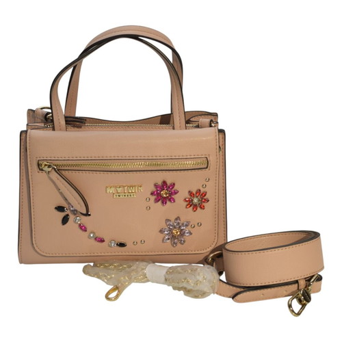 My Twin by Twinset nude pink bag with crystals and detachable pouch like new