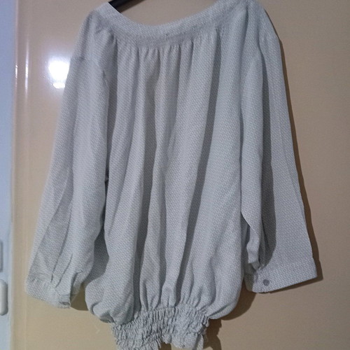 Silk blouse Rose & Olive like new, gray and beige, size XL