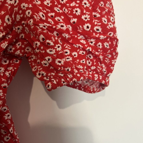 H&M red floral mini dress size EU 38 like new