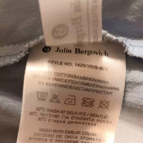 Julia Bergovich women's shirt used, blue with checkered details, size 38