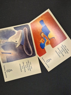 Amnesty International collectible cards like new, pack of 2