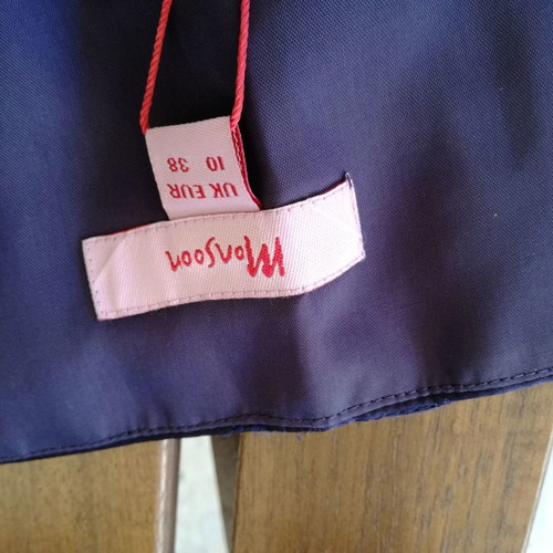 Monsoon strapless silk dress size 38 new, purple