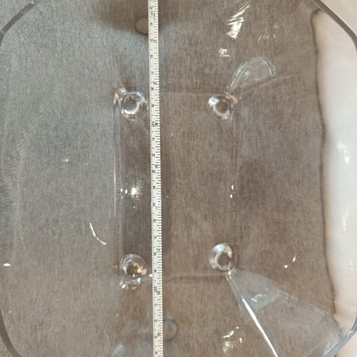 Glass bowl new with four feet
