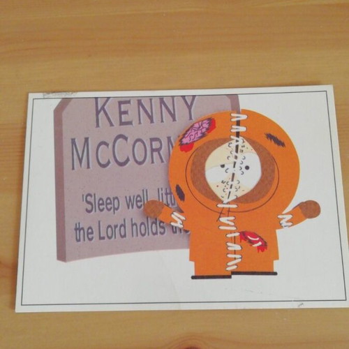 South Park Zombie Kenny postcard used