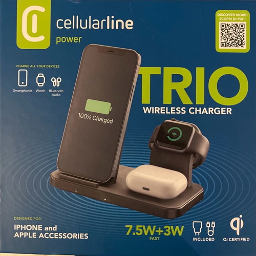 Cellular Line Trio Wireless Charger like new for Apple products
