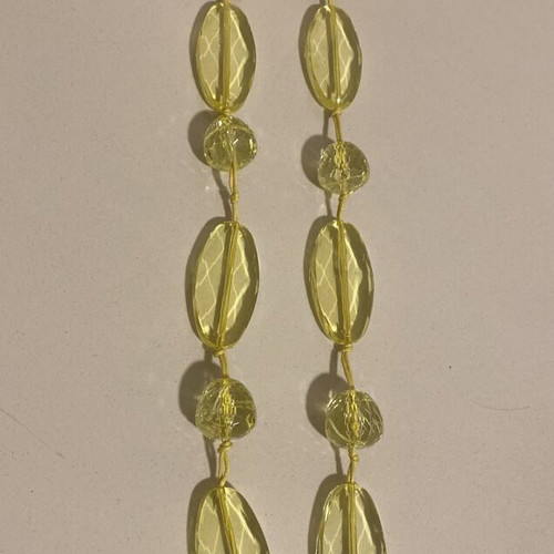 Accessorize long necklace new with yellow transparent stones, 38cm