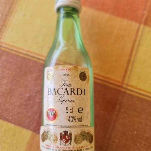 Bacardi rum 5 cl miniature used, collectible