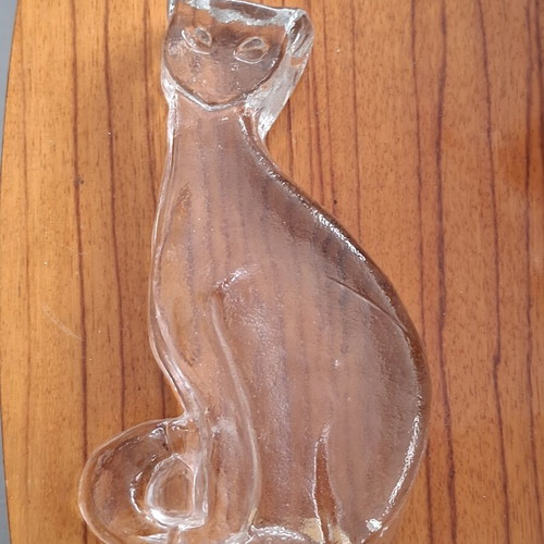 Glass Art Cat Figurine by Bertil Vallien for Kosta Boda, Sweden 1970s like new