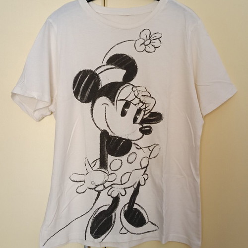 Women's blouse with Minnie Mouse print, white, size XL, new