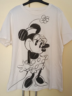 Women's blouse with Minnie Mouse print, white, size XL, new