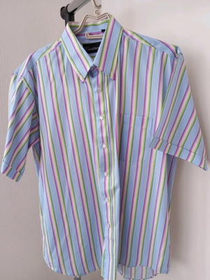 Men's Short Sleeve Shirt "Viviiano" Striped Multicolor