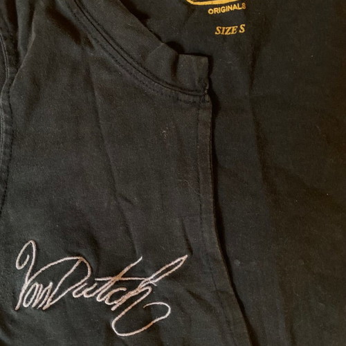 Von Dutch women's long-sleeve blouse used, brown, size S