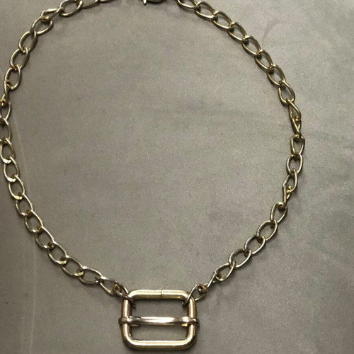 Chunky Gold Chain Necklace with Buckle Pendant new