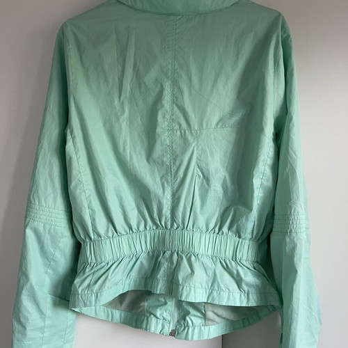 Staff jacket used, thin, turquoise, size S