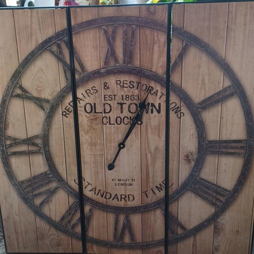 Triptych clock 0.90 x 0.90 used set
