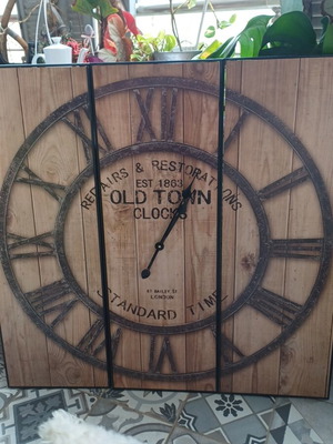 Triptych clock 0.90 x 0.90 used set
