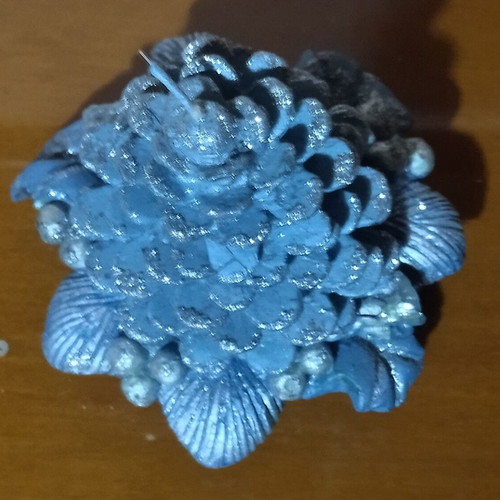 Christmas candle blue tree new