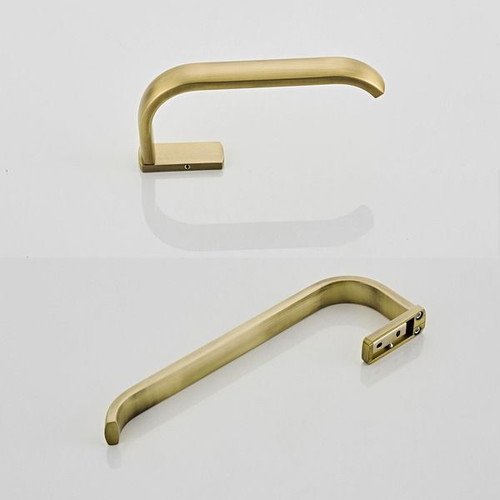 Flybath bathroom set with towel and toilet paper holders, antique brass
