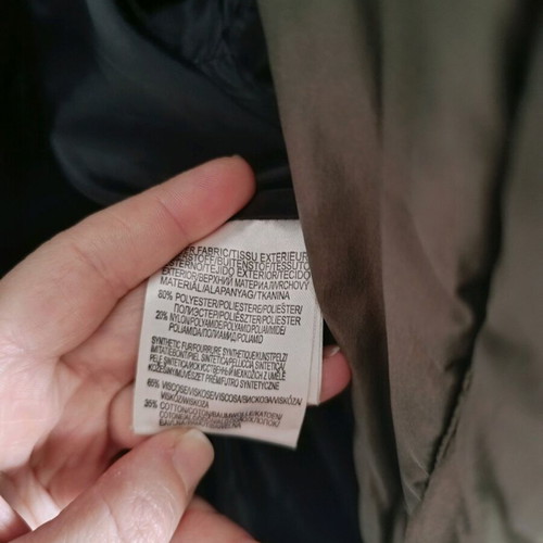 Long women's coat used, olive, size L