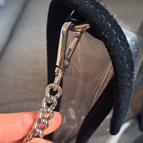 Zara crossbody bag like new with leather and rubber transparency