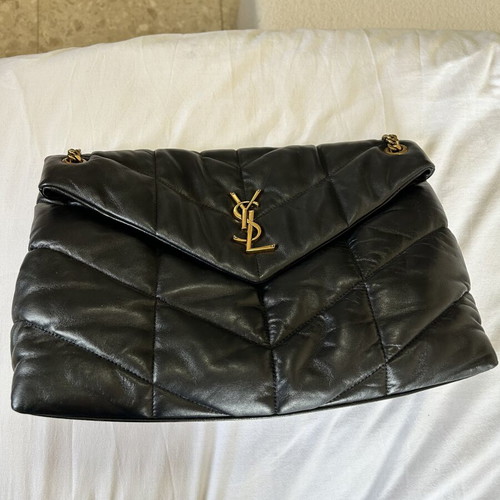 YSL Loulou Puffer Shoulder Bag Like New Black