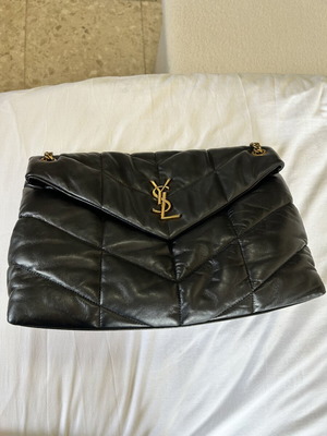 YSL Loulou Puffer Shoulder Bag Like New Black