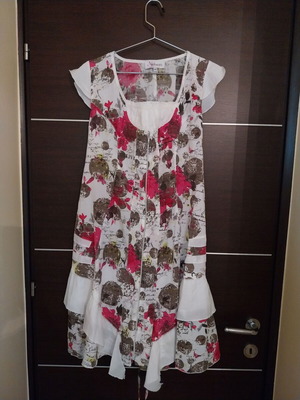 Dress with front zipper like new, size L