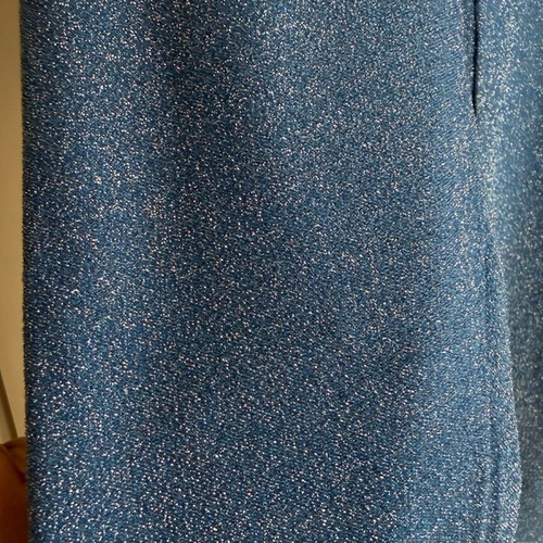 Marmalady set crop top and leggings blue turquoise lurex like new