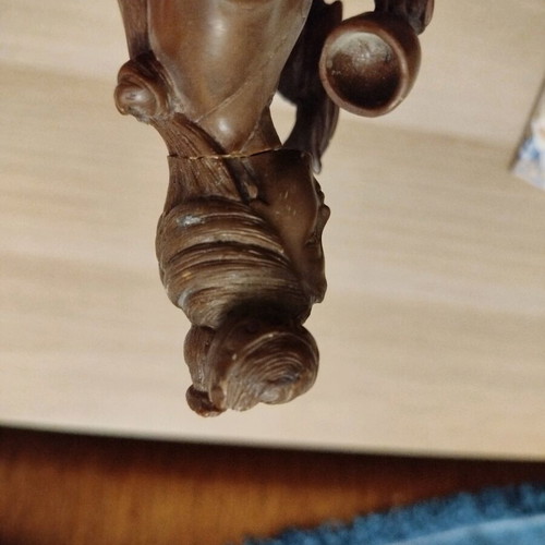 Guanyin Chinese deity used with glued head and broken scepter