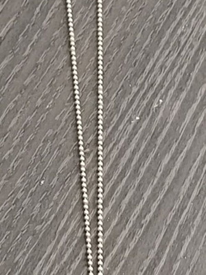 Silver chain pendant necklace used, 40 cm length