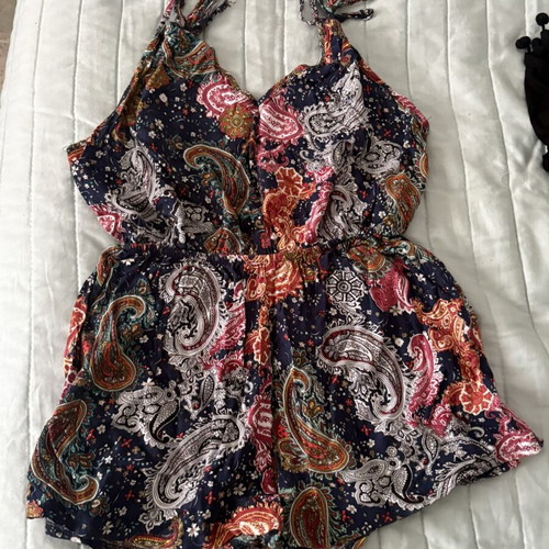 Pin up jumpsuit like new, small, multicolor