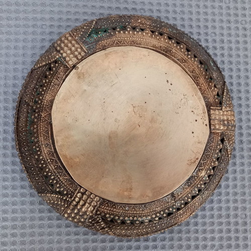 Handmade ashtray from India unused, 1980s, 22 cm diameter