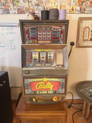 Retro antique collection with billiard table, air hockey and games used