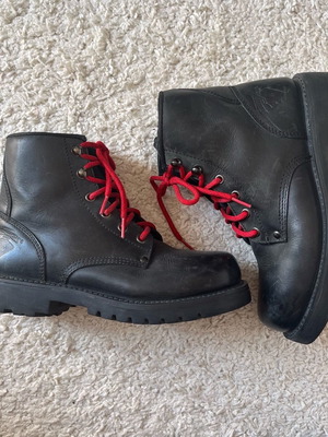 Herman black leather boots used, size 40