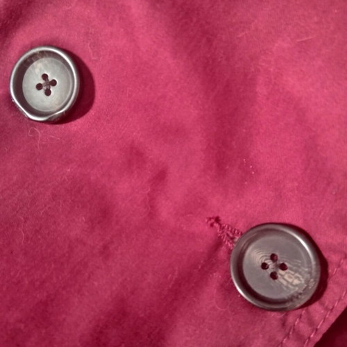 Bordeaux Elegance trenchcoat like new, deep red cotton fabric
